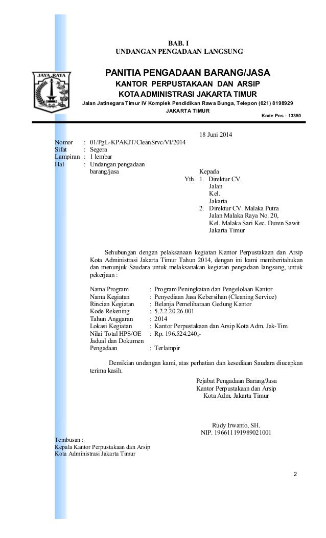 3 Dokumen Pengadaan Cleaning Service Spk Induk 2014