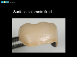 Surface colorants fired
 