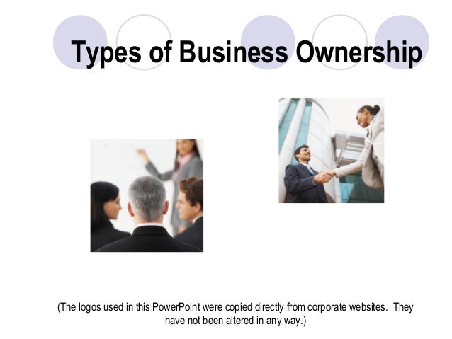 three types of business ownership