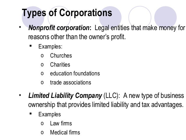 types of business ownerships