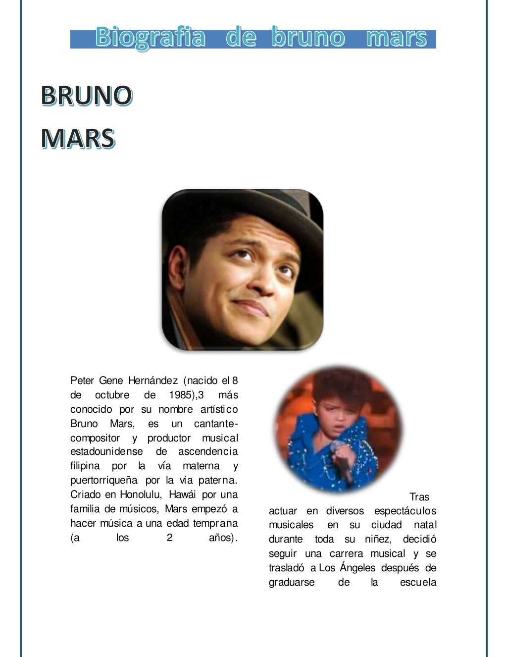 biografia de bruno mars biografia de bruno mars