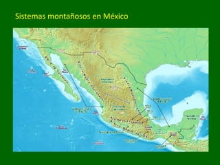 Sistemas montañosos en México
 