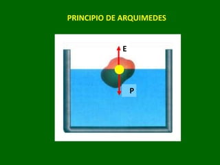 PRINCIPIO DE ARQUIMEDES
E
P
 