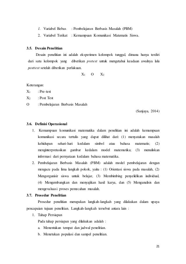 Laporan mini riset Pembelajaran Berbasis Masalah