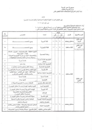 جداول امتحانات الدبلومات الفنية الصناعية 2015 