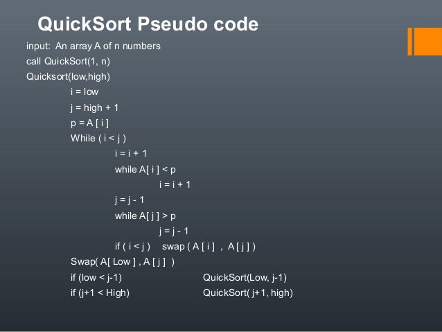 3.8 quick sort
