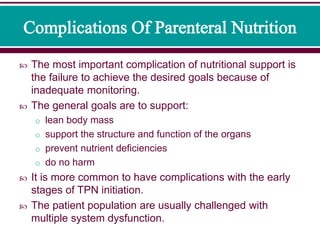 3. Complications of parenteral nutrition | PPTX