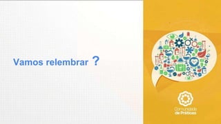 Vamos relembrar ?
 