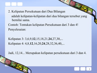 Kelipatan dan Faktor Bilangan | PPT