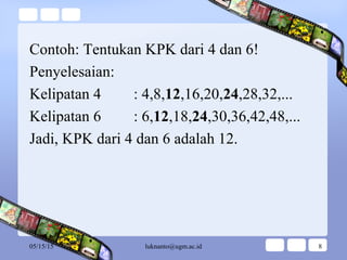 Kelipatan dan Faktor Bilangan | PPT