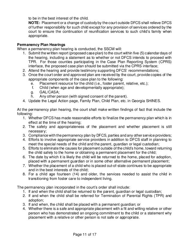 3.2 case review permanency plan hearings