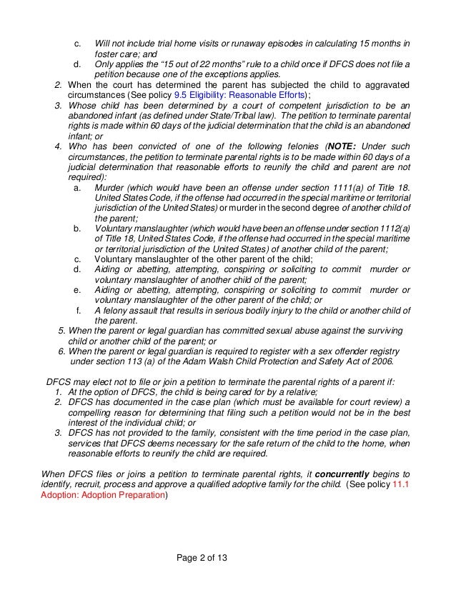 311 termination of parental rights tpr