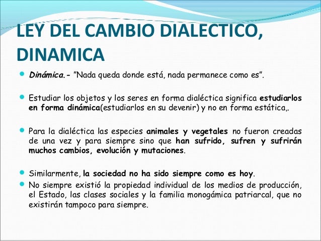 LAS LEYES DE LA DIALÉCTICA BRFA