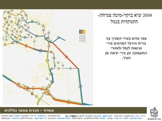 ‫מילול‬–‫קורן‬–‫ערים‬ ‫ובינוי‬ ‫ארכיטקטורה‬,‫דרוקמן‬ ‫זאב‬,‫טרנר‬ ‫מייק‬‫ושימור‬ ‫פיזי‬ ‫תכנון‬,
‫אשדוד‬–‫תכנית‬‫מתאר‬‫כוללנית‬
‫אינטגרטיבי‬ ‫ניהול‬,‫גרינשטיין‬–‫גיל‬ ‫הר‬–‫נוף‬ ‫תכנון‬,"‫אמאב‬"‫ותחבורה‬ ‫תנועה‬
‫פסטרנק‬ ‫אהוד‬–‫כלכלה‬,‫אמיר‬ ‫דני‬–‫סביבה‬,"‫מודוס‬"‫תהליכים‬‫שיתופיים‬–‫הציבור‬ ‫שיתוף‬,‫מהנדסים‬ ‫איחוד‬–‫וביוב‬ ‫מים‬,‫דר‬'‫אסף‬ ‫ליאור‬–‫והידרולוגיה‬ ‫ניקוז‬,‫טוייסטר‬–‫משפטי‬ ‫יעוץ‬
2030‫בוקר‬ ‫שיא‬-‫מוטה‬‫צמיחה‬-
‫בנמל‬ ‫התמקדות‬
‫בני‬ ‫האורך‬ ‫בצירי‬ ‫גודש‬ ‫צפוי‬
‫צירי‬ ‫המהווים‬ ‫והרצל‬ ‫ברית‬
‫ולאזורי‬ ‫לנמל‬ ‫נגישות‬
‫מן‬ ‫יציאה‬ ‫צירי‬ ‫וכן‬ ‫התעסוקה‬
‫העיר‬.
 