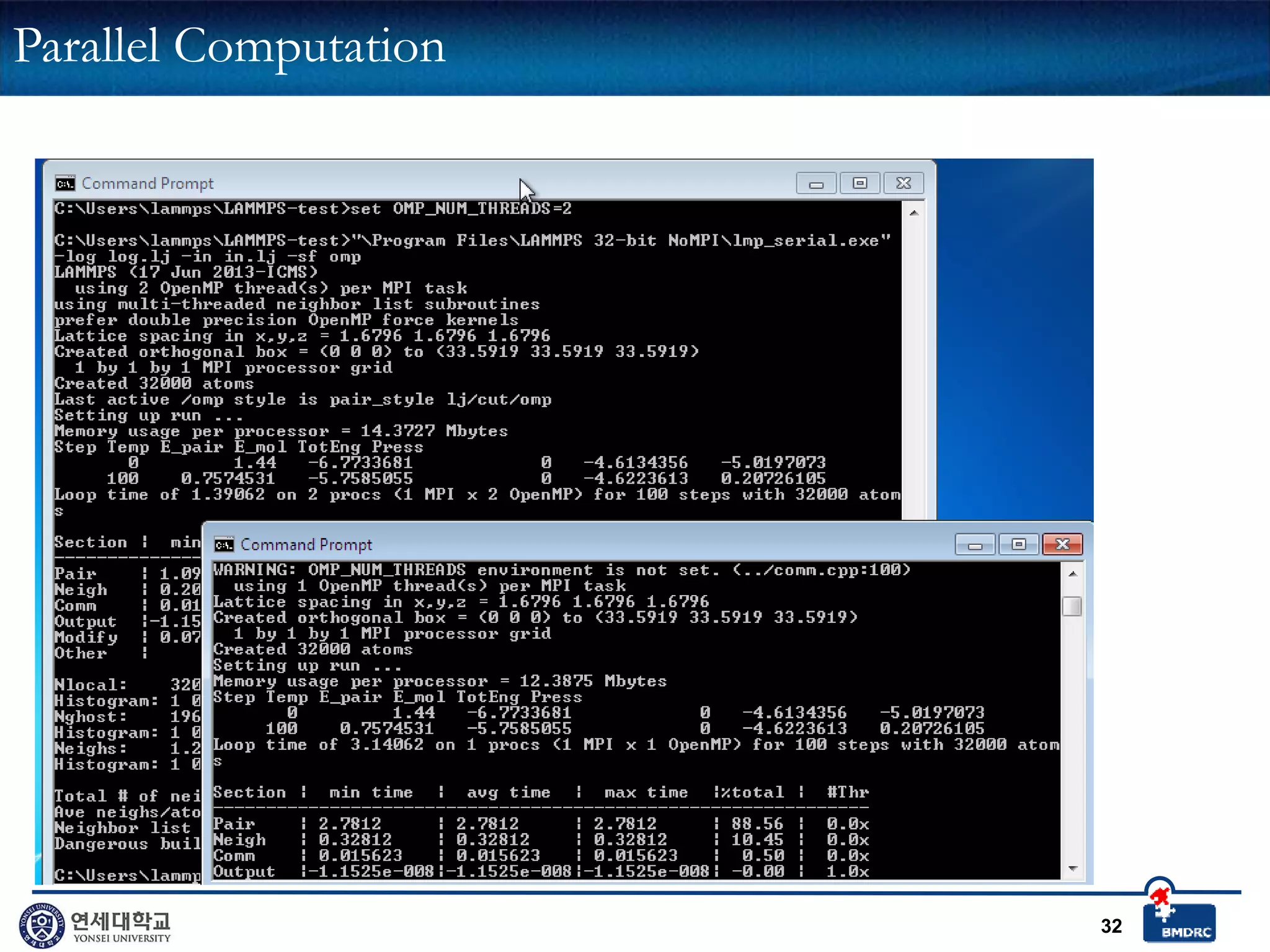 32
Parallel Computation
 