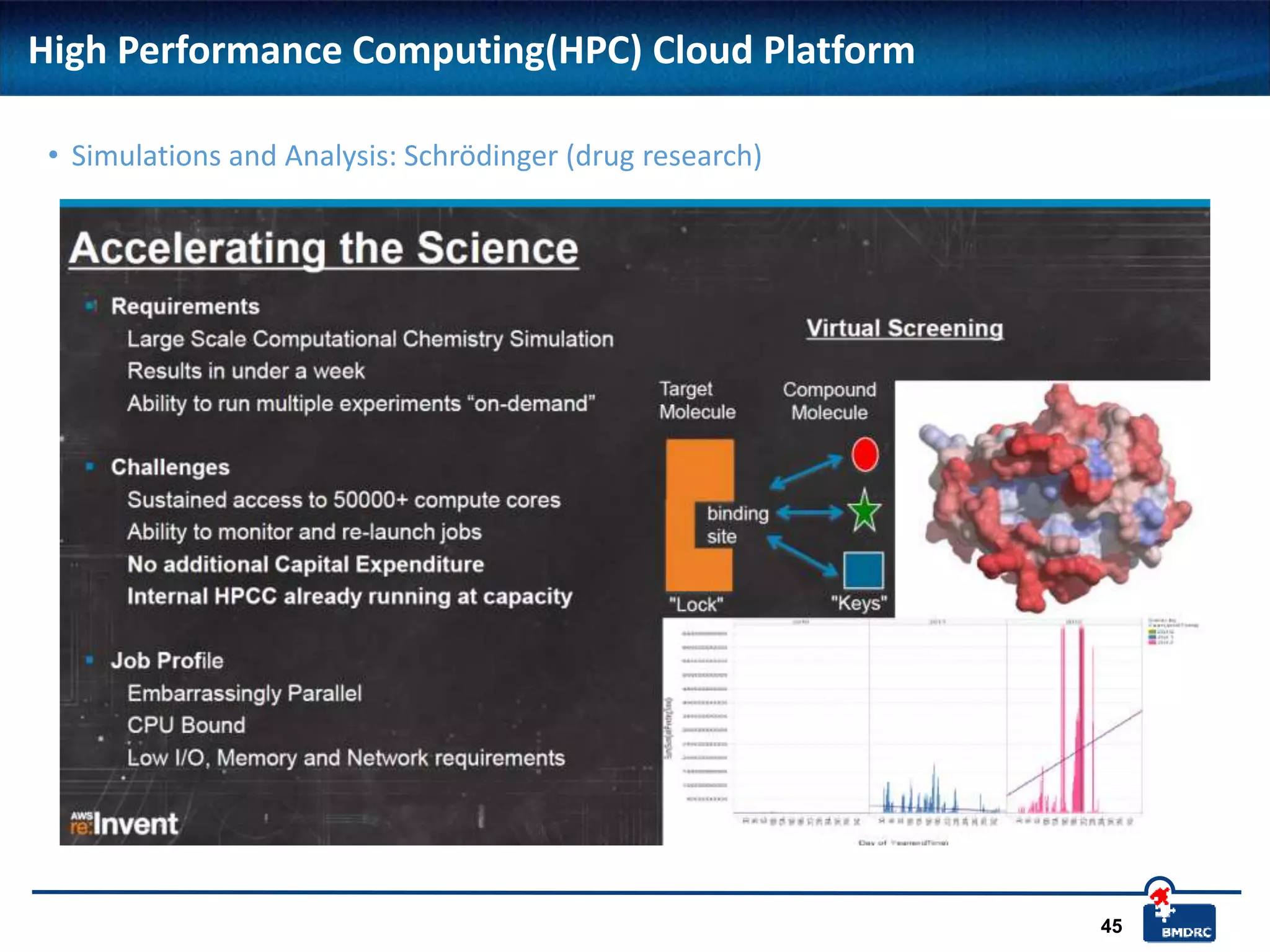 45
• Simulations and Analysis: Schrödinger (drug research)
High Performance Computing(HPC) Cloud Platform
 