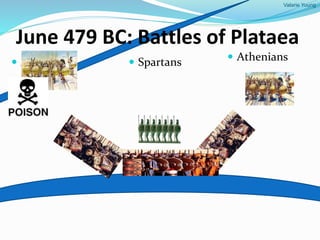 Valarie Young
June 479 BC: Battles of Plataea
 Allies  Athenians Spartans
 