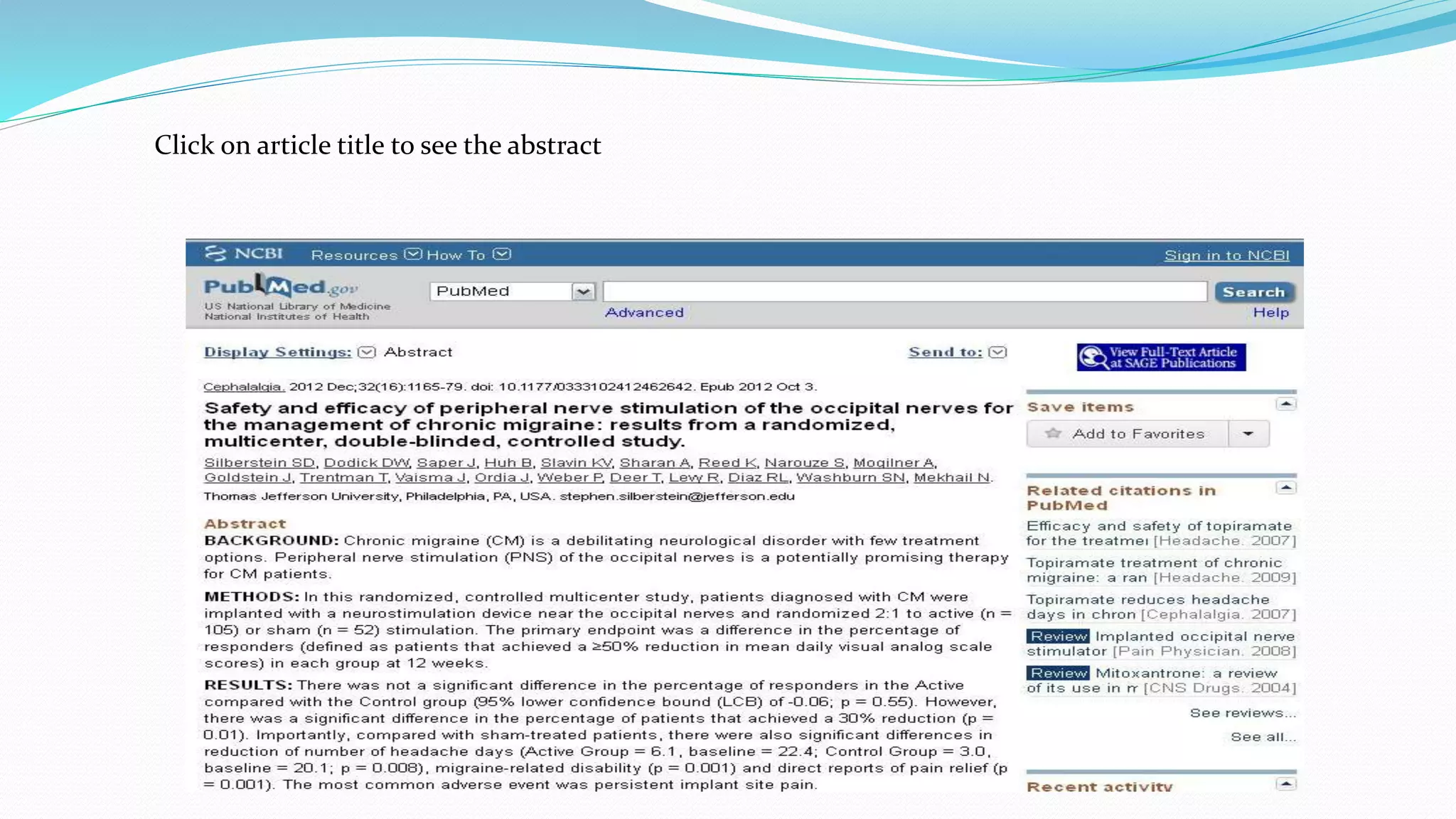 Click on article title to see the abstract
 