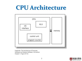 7
CPU Architecture
 