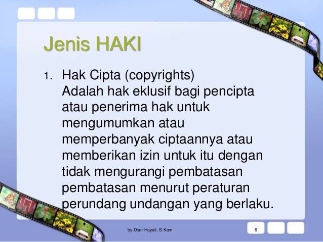 3.3 pentingnya hak cipta atas kekayaan intelektual (haki)