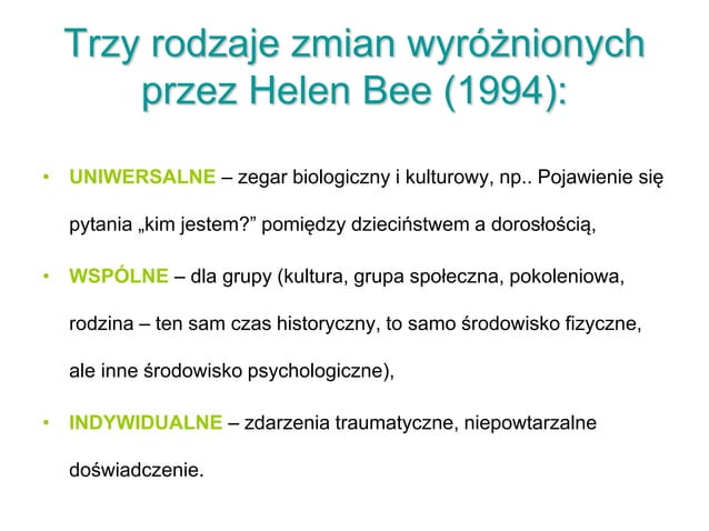 Etapy rozwoju człowieka | PPTX | Science