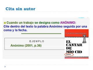 Cita sin autor
 