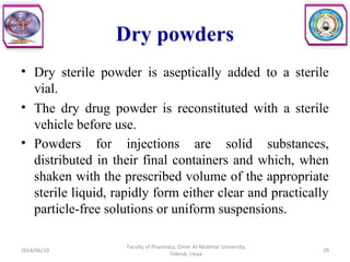 Sterile Dosage Forms | PPT