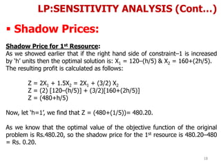 3. linear programming senstivity analysis | PPT