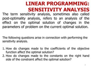 3. linear programming senstivity analysis | PDF