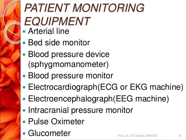3 Monitoring Amp Devices Used In Icu Ccu