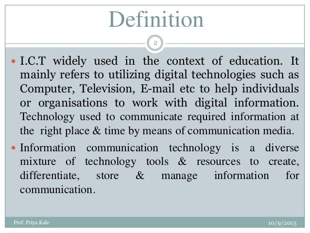 3 B Ed Class Scope Of Ict