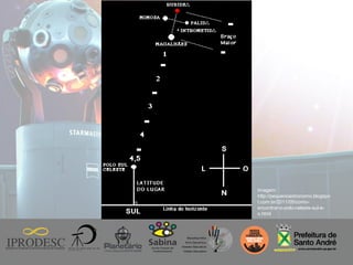 Instituto de Promoção ao Desenvolvimento da Cidadania
Imagem:
http://pequenoastronomo.blogspo
t.com.br/2011/05/como-
encontrar-o-polo-celeste-sul-e-
o.html
 