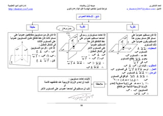  www.th5stars.com  الرياضيات البحتة -مخطط الهندسة الفراغية - احمد الشنتوري - ثانوية خمس نجوم