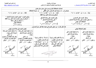 estateca استاتيكا :خرائط مفاهيم المميز  للصف الثالث الثانوي -ا/احمد الشنتوري ثانوية خمس نجوم 