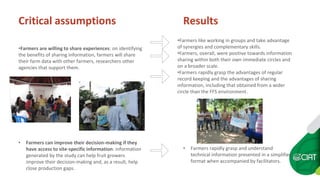 Data sharing and use of ICTs in agriculture: Working  with small farmer  groups in Colombia
