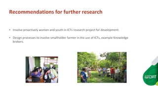 Data sharing and use of ICTs in agriculture: Working  with small farmer  groups in Colombia