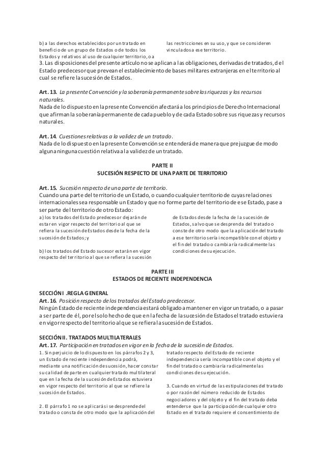 Convención de viena sobre la sucesión de estados en materia de tratad… Convención de viena sobre la sucesión de estados en materia de tratad…