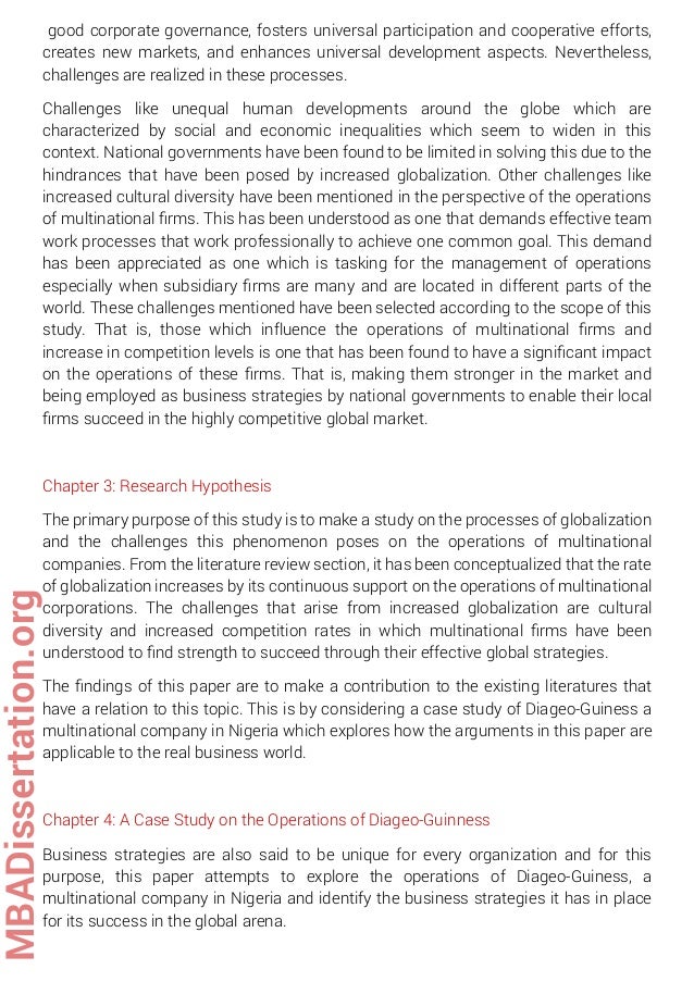 Mba dissertation relating to globalization 08 picture
