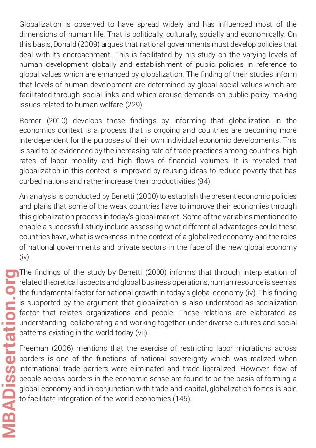 Phd thesis on globalization