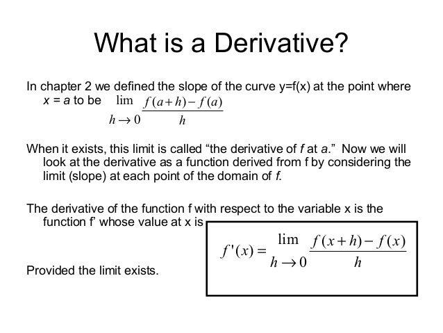 3.1 derivative of a function