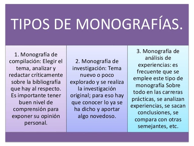 Elección de tema de monografía