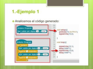 1.-Ejemplo 1
 Analicemos el código generado:
 