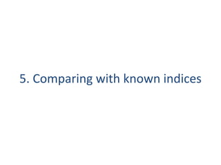 5. Comparing with known indices
 