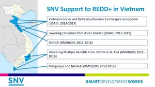SNV Support to REDD+ in Vietnam
2
Lowering Emissions from Asia’s Forests (USAID; 2011-2015)
Delivering Multiple Benefits f...