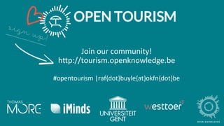 #OpenTourism - Linked Open Data publishing and discovery workshop