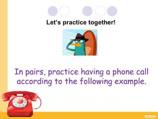 Practice Call Making a phone call | PPT