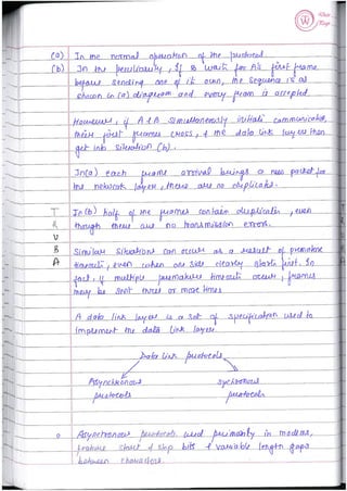Computer Network Notes (Handwritten) UNIT 2