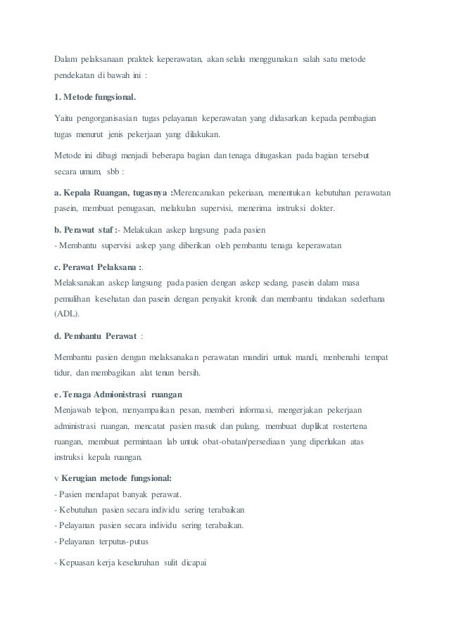 Metode Penugasan Fungsional