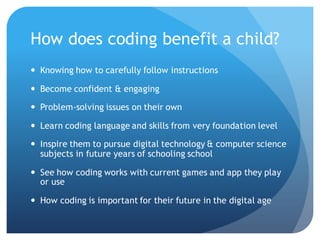 Smart Coding Child Coding: the smart future for our kids - Chau Au | PDF