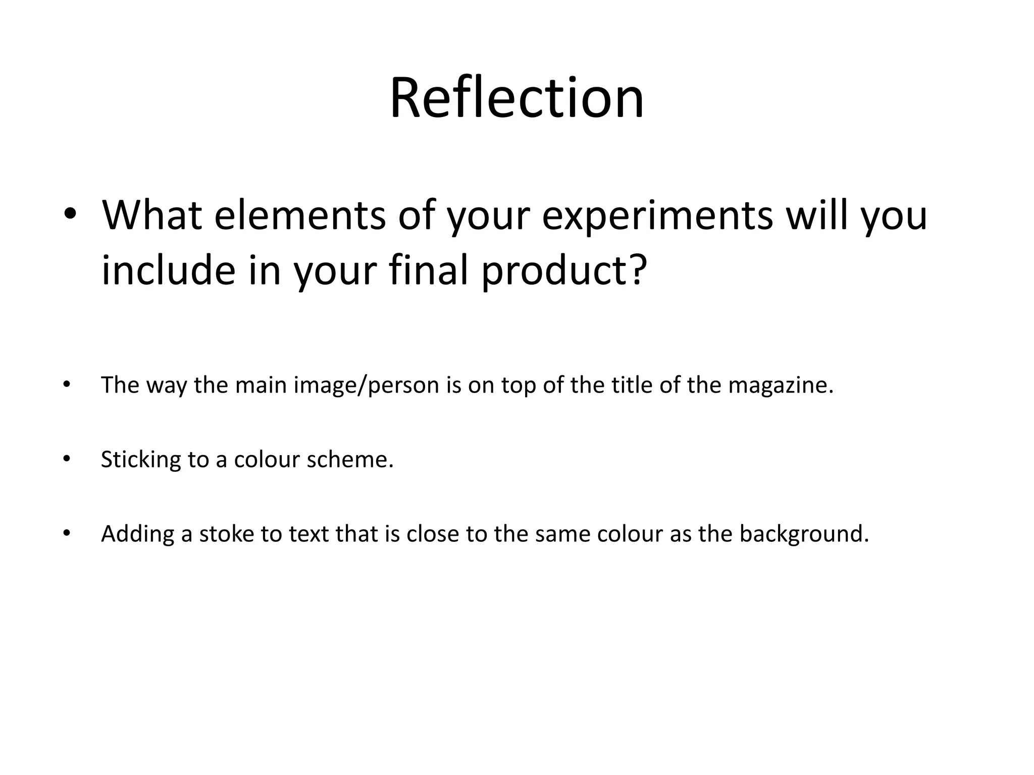 3 Production Experiments lf Visual PPT